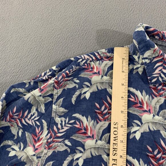 Tommy Bahama Shirt Mens Large Blue Corduroy Button Down Long Sleeve Hawaiian - Picture 6 of 16